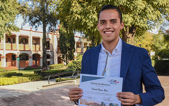Estudiante UDLAP fue segundo lugar en concurso de Faurecia
