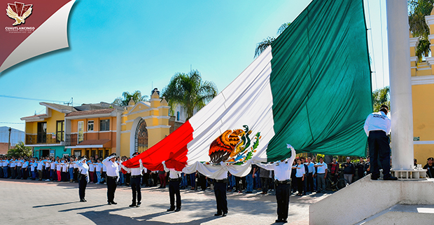 Conmemora Ayuntamiento de Cuautlancingo, Día de la Bandera