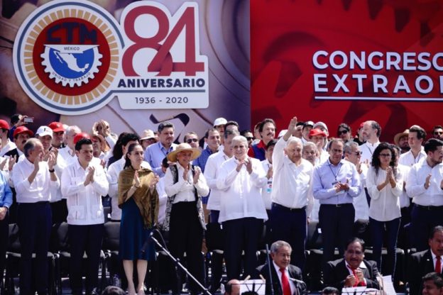 AMLO y Zoé Robledo encabezan  84 Aniversario de la CTM