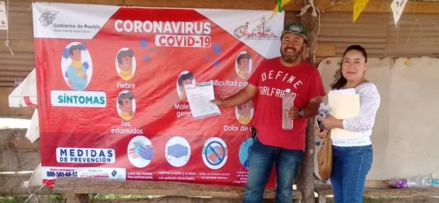 Realizan campaña del prevención Covid-19 en Cañada Morelos