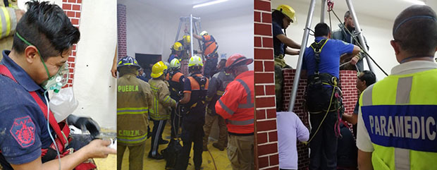 Bomberos de San Andrés Cholula rescatan con éxito a un menor