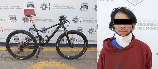 Municipales recuperan bicicleta valuada en más de 300 mil pesos y detienen al ladrón