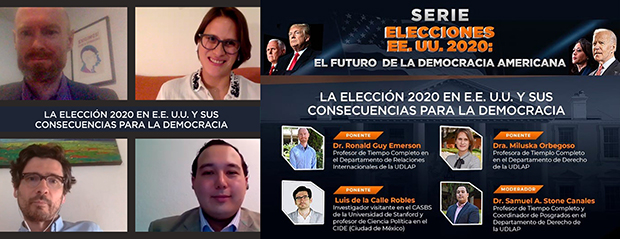 Webinar UDLAP analiza las posturas del presidente de Estados Unidos