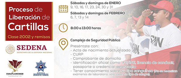 Inicia en Cuautlancingo el proceso de trámite para liberación de cartilla militar