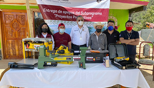 Entrega Trabajo maquinaria y herramienta para proyecto productivo en Aquixtla