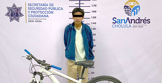 Detiene SSPPC de San Andrés Cholula a presunto responsable de robo