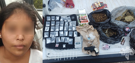 Detiene Policía Estatal a presunta narcovendedora de Cuetzalan