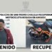 Policías de San Pedro Cholula recuperan motocicleta robada en Amozoc