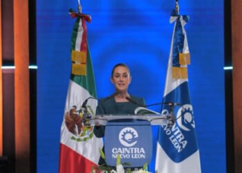 Presidenta invita a empresarios y empresarias a fortalecer el Plan México durante la 81 Asamblea Anual de la CAINTRA Nuevo León