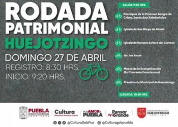 Secretaría de Arte y Cultura convoca a rodada patrimonial en Huejotzingo