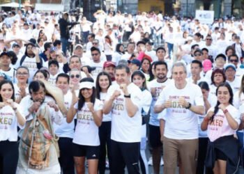 Por la paz y contra las adicciones, Puebla se unió a Clase Nacional de Boxeo de la presidenta Sheinbaum