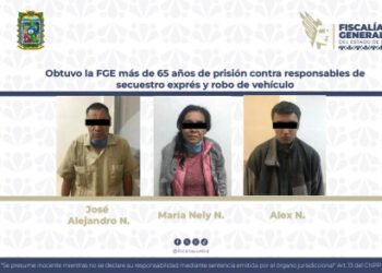 Obtuvo la FGE más de 65 años de prisión contra responsables de secuestro exprés y robo de vehículo