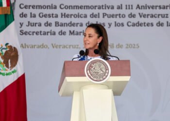 México no es protectorado ni colonia de ningún país extranjero: presidenta en el 111 Aniversario de la Gesta Heroica del Puerto de Veracruz