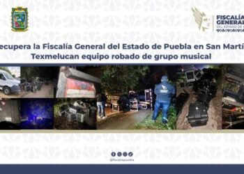 Recupera la Fiscalía General del Estado de Puebla en San Martín Texmelucan equipo robado de grupo musical