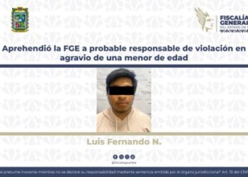 Aprehendió la FGE a probable responsable de violación en agravio de una menor de edad