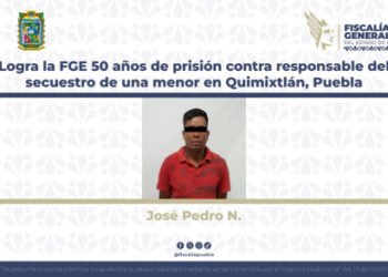 Logra la FGE 50 años de prisión contra responsable del secuestro de una menor en Quimixtlán