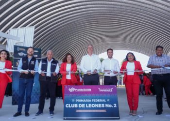 Inaugura Pepe Chedraui techado escolar en la Primaria Club de Leones