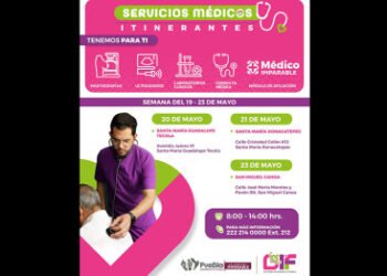 Servicios Médicos Itinerantes del SMDIF visitarán Tecola, Canoa y Xonacatepec