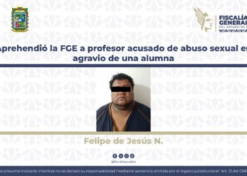 Aprehendió la FGE a profesor acusado de abuso sexual en agravio de una alumna
