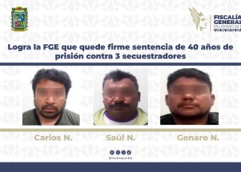 Logra la FGE que quede firme sentencia de 40 años de prisión contra 3 secuestradores