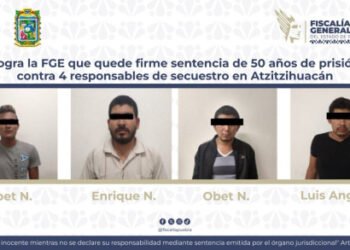 Logra la FGE que quede firme sentencia de 50 años de prisión contra 4 responsables de secuestro en Atzitzihuacán