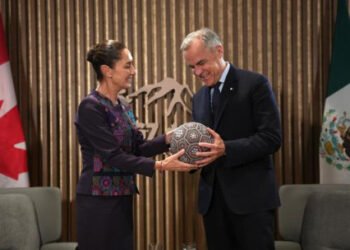 Valoramos mucho la relación con Canadá en lo comercial, cultural y en amistad: Presidenta en reunión con primer ministro Mark Carney, en G7