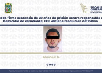 Queda firme sentencia de 20 años de prisión contra responsable de homicidio de estudiante; FGE obtiene resolución definitiva
