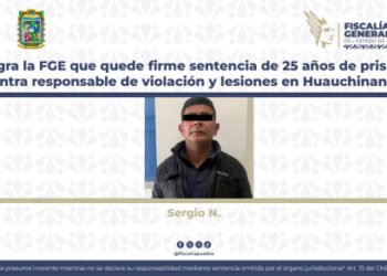 Logra la FGE que quede firme sentencia de 25 años de prisión contra responsable de violación y lesiones en Huauchinango