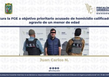 Captura la FGE a objetivo prioritario acusado de homicidio calificado en agravio de un menor de edad