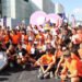 Más de 300 personas se unieron al “Trote Naranja” por la igualdad