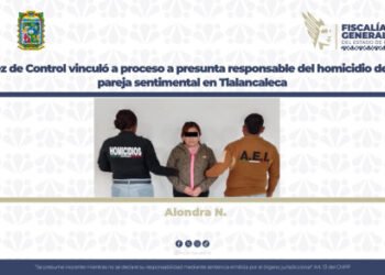 Juez de Control vinculó a proceso a presunta responsable del homicidio de su pareja sentimental en Tlalancaleca