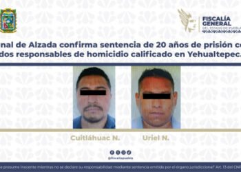 Tribunal de Alzada confirma sentencia de 20 años de prisión contra dos responsables de homicidio calificado en Yehualtepec