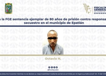 Logra la FGE sentencia ejemplar de 80 años de prisión contra responsable de secuestro en el municipio de Epatlán