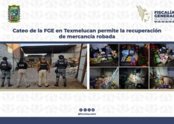 Cateo de la FGE en Texmelucan permite la recuperación de mercancía robada