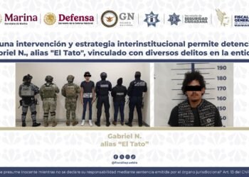 Oportuna intervención y estrategia interinstitucional permite detención de Gabriel N., alias “El Tato”, vinculado con diversos delitos en la entidad