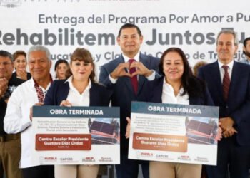Gobierno de Puebla brinda bienestar y seguridad con dignificación de 107 planteles educativos