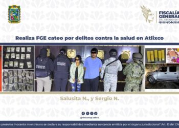 Realiza FGE cateo por delitos contra la salud en Atlixco