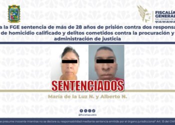 Logra la FGE sentencia de más de 28 años de prisión contra dos responsables de homicidio calificado y delitos cometidos contra la procuración y administración de justicia