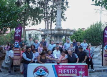 Entrega Gobierno de Pepe Chedraui mantenimiento integral de la fuente del Parque Habana