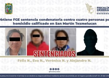 Obtiene FGE sentencia condenatoria contra cuatro personas por homicidio calificado en San Martín Texmelucan