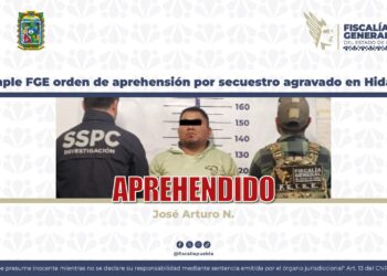 Cumple FGE orden de aprehensión por secuestro agravado en Hidalgo