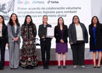 Gobierno de México firma acuerdo de colaboración voluntaria con Google, Meta y TikTok para combatir violencia digital contra las mujeres