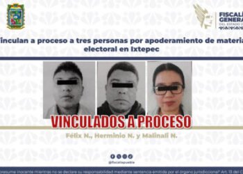 Vinculan a proceso a tres personas por apoderamiento de material electoral en Ixtepec