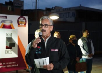 Llega Puebla Brilla a San Aparicio; inaugura gobierno de Pepe Chedraui 107 luminarias modernizadas con LED