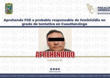 Aprehende FGE a probable responsable de feminicidio en grado de tentativa en Cuautlancingo