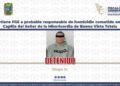 Detiene FGE a probable responsable de homicidio cometido en la Capilla del Señor de la Misericordia de Buena Vista Tetela
