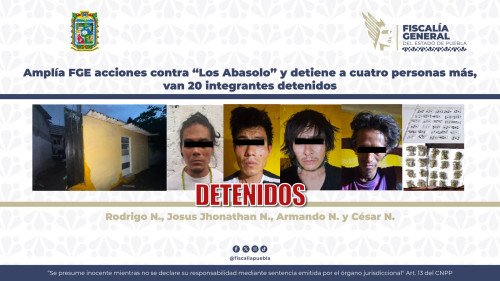 Amplía FGE acciones contra “Los Abasolo” y detiene a cuatro personas más, van 20 integrantes detenidos
