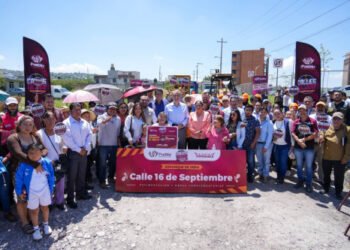 Con #CallesAl100 Pepe Chedraui impulsa trabajos de pavimentación en la Junta Auxiliar de Santo Tomás Chautla