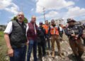 Inspecciona Pepe Chedraui labores en el vaso regulador Puente Negro, así como afectaciones en la zona