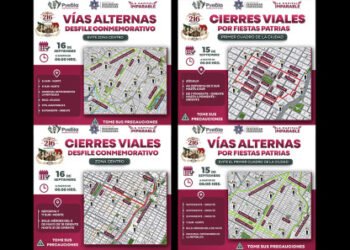 Informa Gobierno de Pepe Chedraui cierres viales ante las Fiestas Patrias 2026